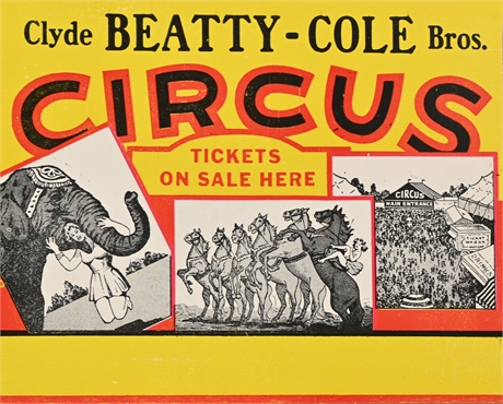 Clyde Beatty-Cole Bros Circus Poster