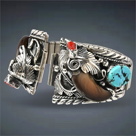 Mary Ann Spencer Navajo Sterling Watch Tips