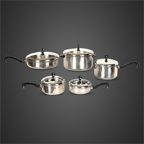 Farberware USA Aluminum Clad Stainless Steel Cookware Set — 5 Pcs, Interchangeab