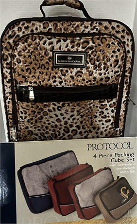 Gloria Vanderbilt Suitcase and Protocol Packing Cubes