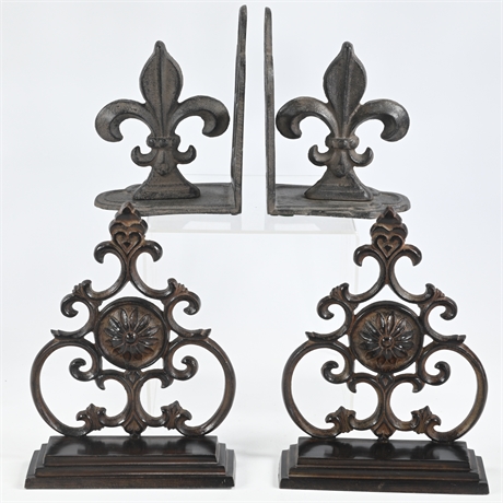 (2) Pair Cast Iron Bookends