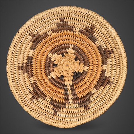 Navajo Coiled Basket Bowl Southwest Banded Design