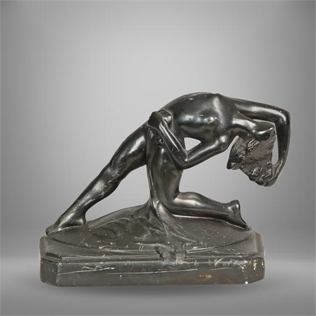Antique French Art Deco Nude Bronze Sculpture
