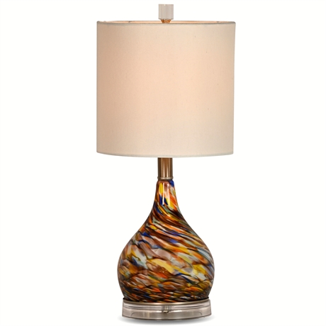 End of Day Style Blown Glass Lamp