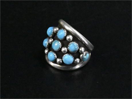 Vintage Navajo Sterling Silver & Turquoise Ring