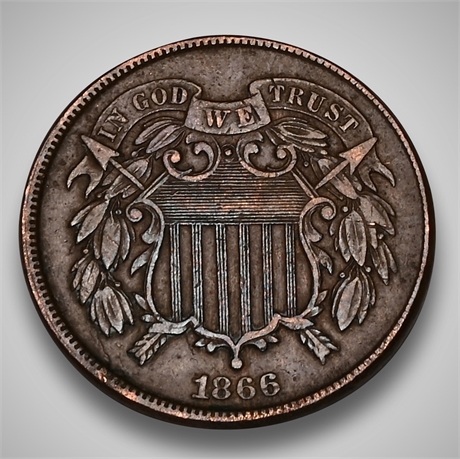 1866 2¢ Two Cent Piece