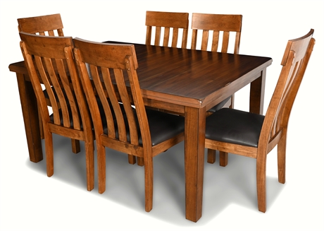 Ralene Dining Set with 6 Chairs & Butterfly Extension Table