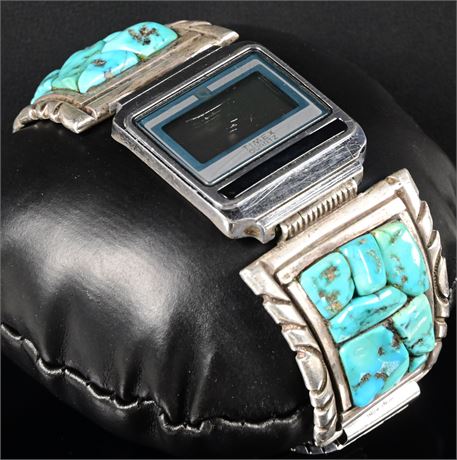 Pete Sierra Navajo Sterling and Turquoise Watch