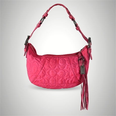 Coach Y2K Quilted Nylon Hobo Shoulder Bag — Leather Handle & Tassel