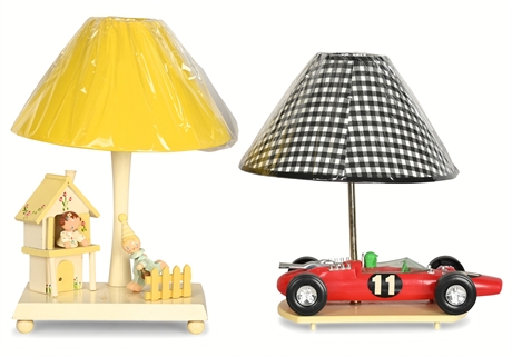 Toy House & Race Car Lamps