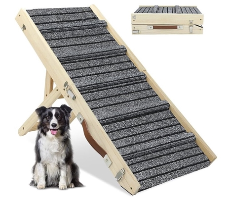 PORTABLE FOLDING DOG STEP LADDER RAMP