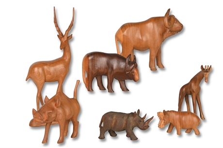 African Carved Safari Animals