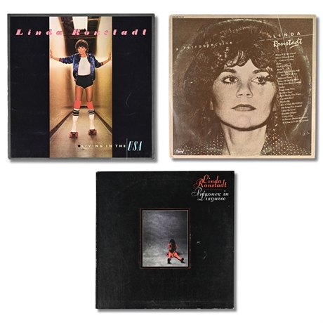Linda Ronstadt 3xLP Lot — Retrospective, Prisoner, Living in the USA