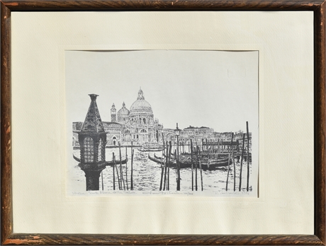 R. Zacharias (1975), Venezia: Santa Maria della Salute, Limited Edition Etching