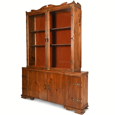 Mid Century Craftsman Pine Cabinet