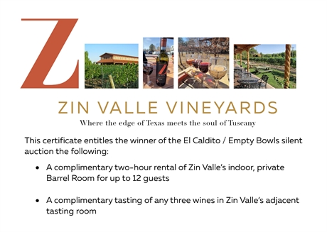 Zin Valle Private Wine Tasting Party for 12
