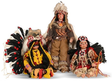 Native American Theme Porcelain Dolls