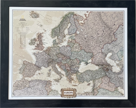 Pin Push Map of Europe