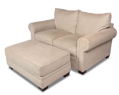 Upholstered Loveseat & Ottoman by Jackson Furniture