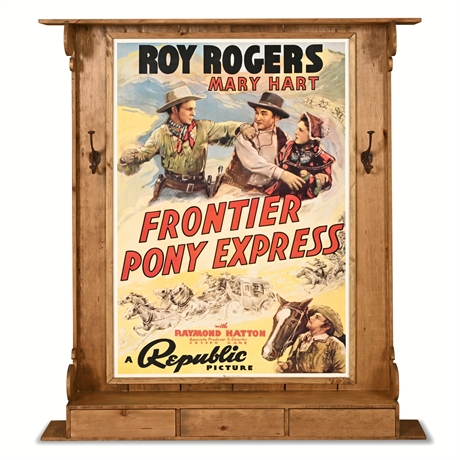 Roy Rogers Frontier Pony Express Wall-Mount Coat Rack with Storage Drawers