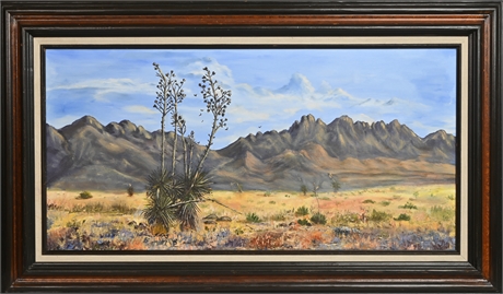 Organ Mountain Oil Painting by Flora Tharp