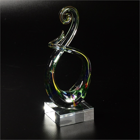 End of Day Style Blown Glass Sculpture