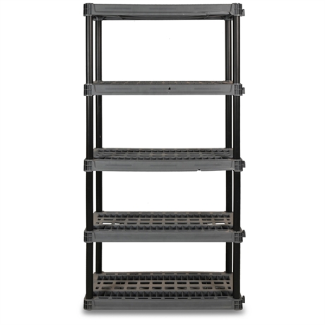 74" 5-Tier Plastic Storage Shelving Unit - Lightweight
