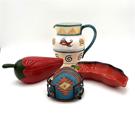 SOUTHWESTERN FLAIR SERVING SET