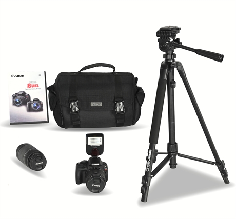 Canon EOS Rebel SL1 DSLR Camera Kit with Lenses, Flash, and Accessories