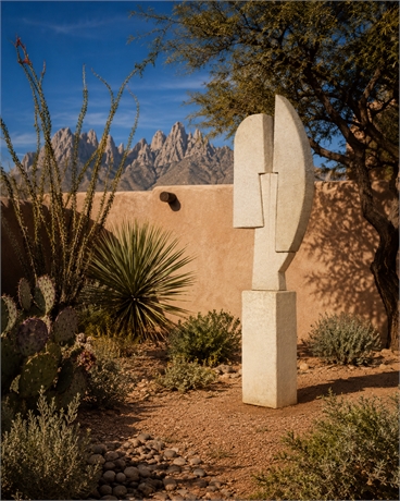 Hand-Carved Limestone Cubist Totem — Monumental 68" After Csaky