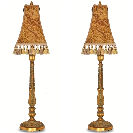 Pair 39" Buffet Lamps