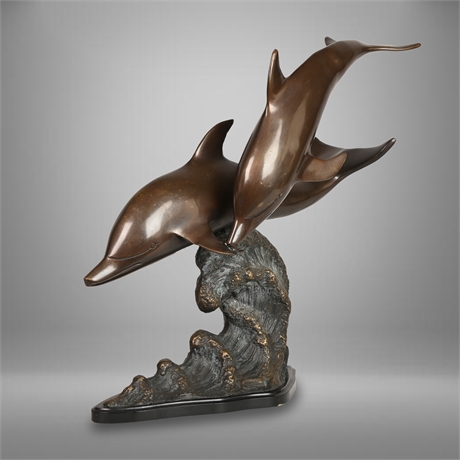 Bronze Dolphin Sculpture
