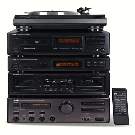 Onkyo A-RV401 Stereo System DX-702 T-403 TA-RW404 CP-1100A w/ Remote + Manuals