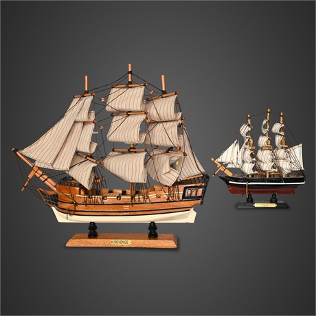 Blackbeard's Revenge & Cutty Sark 1869, Pair Tall Ship Models