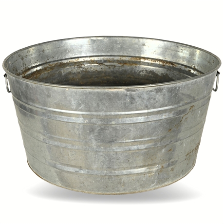 Vintage 22.5" Galvanized Tub