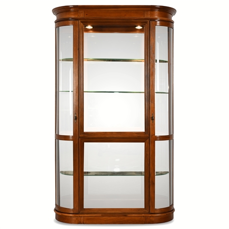 Pulaski Lighted Bow Front Curio Cabinet