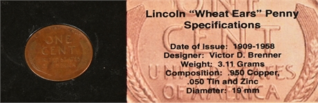 1958 Lincoln "Wheat Ears" Penny