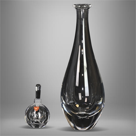 Orrefors Crystal Decanter & Scent Bottle