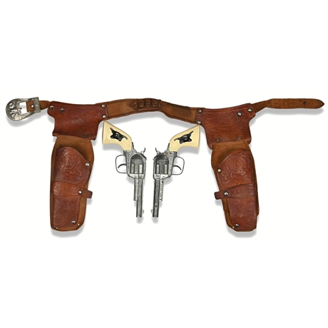 Vintage Hubley "Black Steer" Cap Guns