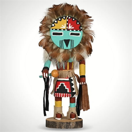 "Sunface" Kachina Doll - Signed C.L., 1995