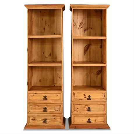 72" Rústicos Sierra Home Office Towel Bookcase Pair