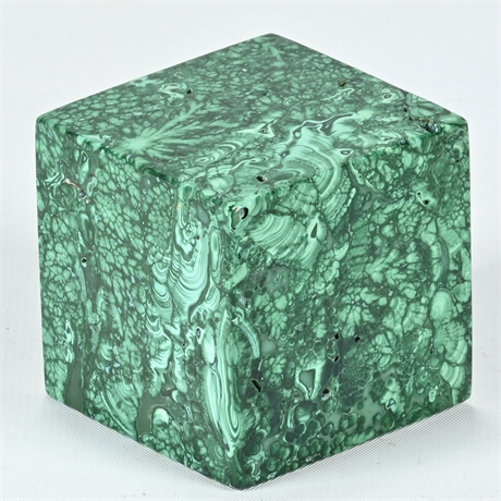 2" Polished Solid Malachite Stone Cube