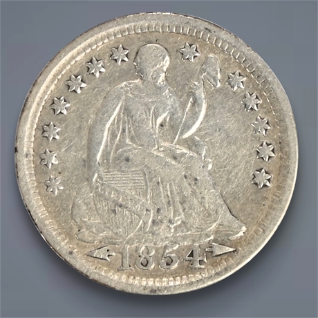 1854 Seated Liberty Half Dime – With Arrows