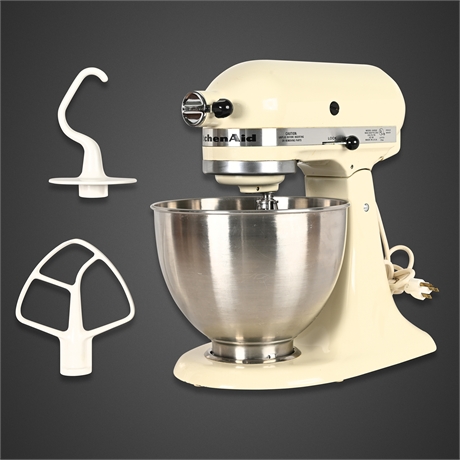 KitchenAid K45SS Stand Mixer — Hobart Era Ivory, Maker Marked