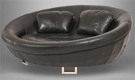 UFO Oval Leather Lounge Sofa