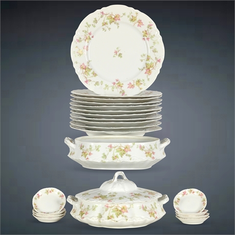 21-Piece Peerless Bavaria "Marlboro" Porcelain Dinnerware Set