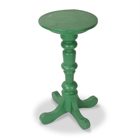 Green Pedestal Side Table