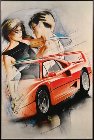 'Take on me' Style Ferrari Poster