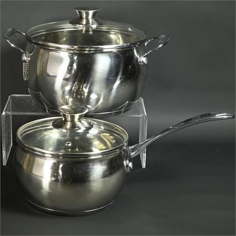 Pair Master Chef Stainless Steel Pots