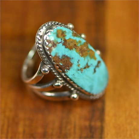 Vintage Navajo Turquoise & Sterling Silver Ring